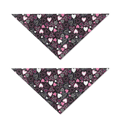 Cute Girly Heart Pattern Print Dog Bandana