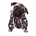 Cute Girly Heart Pattern Print Dog Zip Up Hoodie