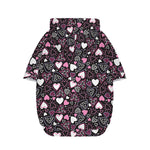 Cute Girly Heart Pattern Print Dog Zip Up Hoodie