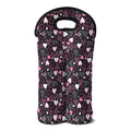 Cute Girly Heart Pattern Print Double Neoprene Wine Tote