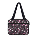 Cute Girly Heart Pattern Print Double Strap Bible Bag
