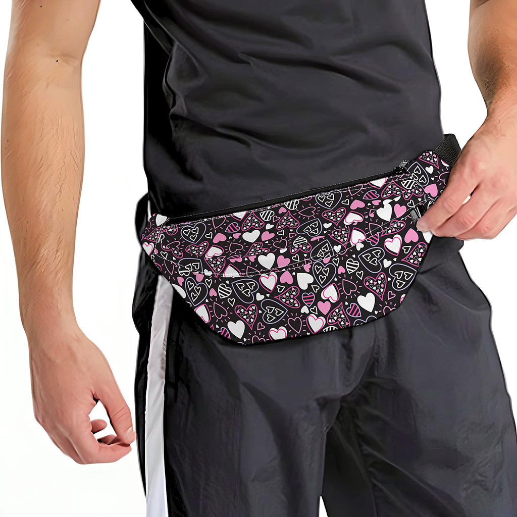 Cute Girly Heart Pattern Print Fanny Pack