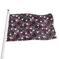 Cute Girly Heart Pattern Print Flag