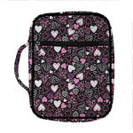 Cute Girly Heart Pattern Print Front Pocket Bible Bag
