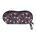 Cute Girly Heart Pattern Print Glasses Case