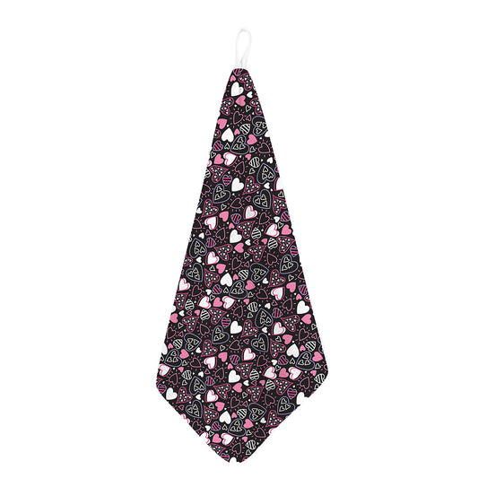 Cute Girly Heart Pattern Print Hand Towel