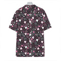 Cute Girly Heart Pattern Print Hawaiian Shirt