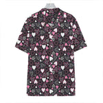 Cute Girly Heart Pattern Print Hawaiian Shirt