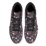 Cute Girly Heart Pattern Print High Top Leather Sneakers