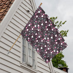 Cute Girly Heart Pattern Print House Flag