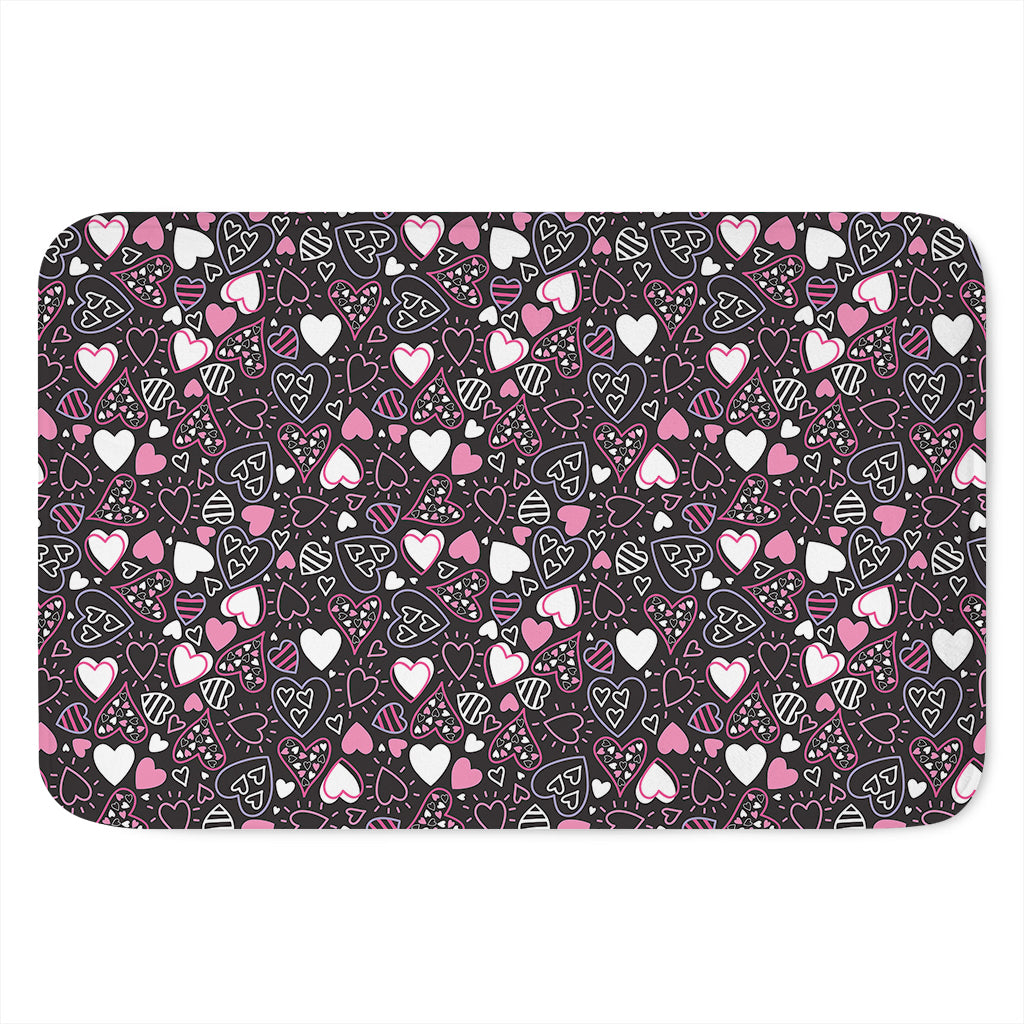 Cute Girly Heart Pattern Print Indoor Door Mat