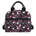 Cute Girly Heart Pattern Print Insulated Lunch Bag