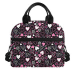 Cute Girly Heart Pattern Print Insulated Lunch Bag