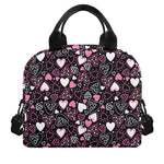 Cute Girly Heart Pattern Print Insulated Lunch Bag