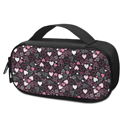 Cute Girly Heart Pattern Print Insulin Cooler Travel Case