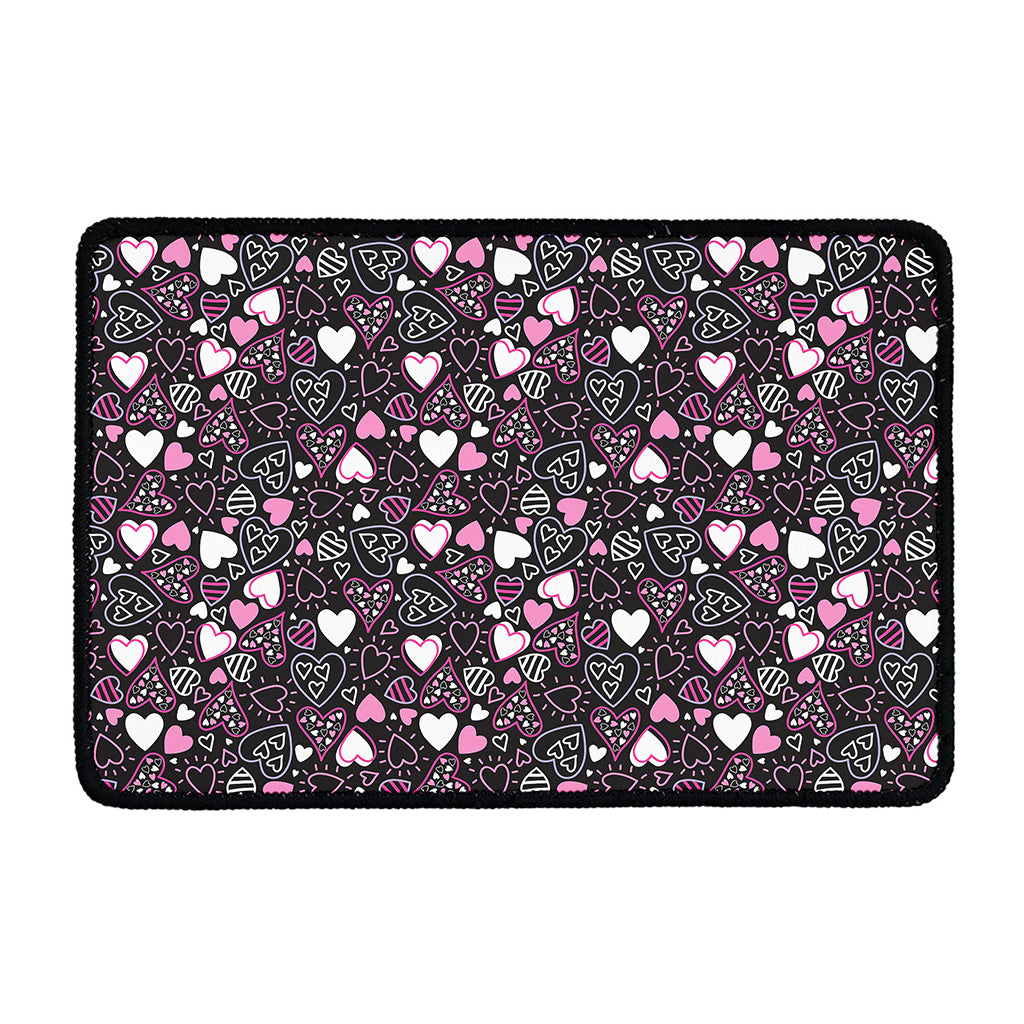 Cute Girly Heart Pattern Print Kitchen Mat