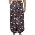 Cute Girly Heart Pattern Print Lantern Pants