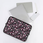 Cute Girly Heart Pattern Print Laptop Sleeve