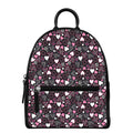 Cute Girly Heart Pattern Print Leather Backpack