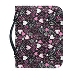 Cute Girly Heart Pattern Print Leather Bible Cover