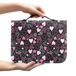 Cute Girly Heart Pattern Print Leather Bible Cover