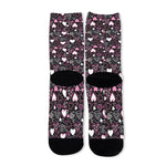 Cute Girly Heart Pattern Print Long Socks