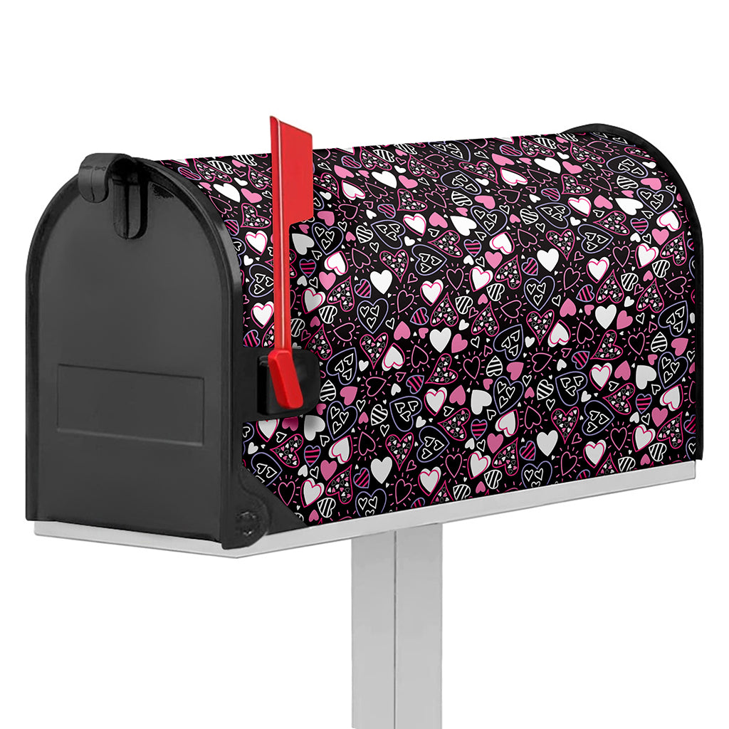 Cute Girly Heart Pattern Print Mailbox Cover