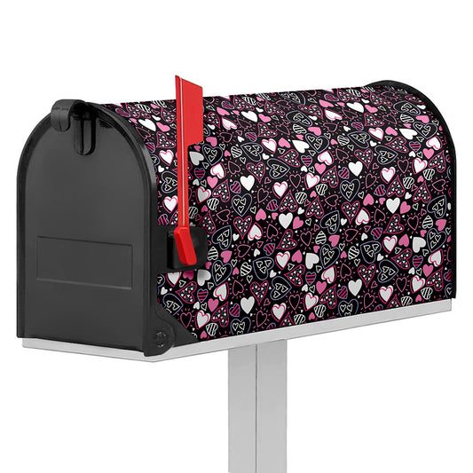 Cute Girly Heart Pattern Print Mailbox Cover