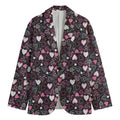 Cute Girly Heart Pattern Print Men's Blazer