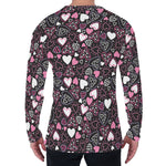 Cute Girly Heart Pattern Print Men's Long Sleeve T-Shirt