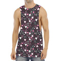 Cute Girly Heart Pattern Print Men's Muscle Tank Top