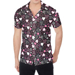 Cute Girly Heart Pattern Print Men's Shirt