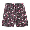 Cute Girly Heart Pattern Print Men's Swim Trunks