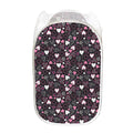 Cute Girly Heart Pattern Print Mesh Laundry Hamper