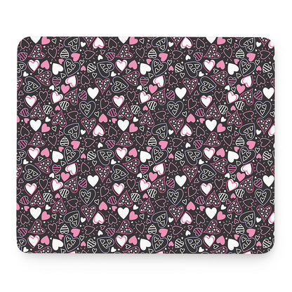 Cute Girly Heart Pattern Print Mouse Pad