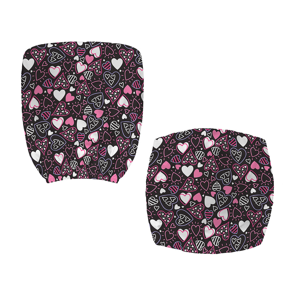 Cute Girly Heart Pattern Print Office Chair Cover