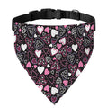 Cute Girly Heart Pattern Print Over The Collar Dog Bandana