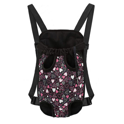 Cute Girly Heart Pattern Print Pet Carrier Backpack