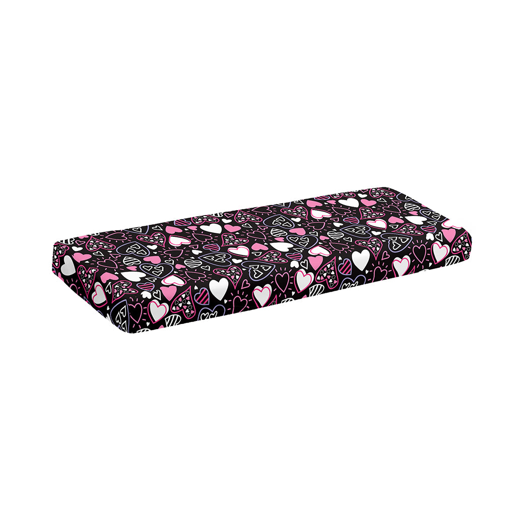 Cute Girly Heart Pattern Print Piano Keyboard Cover