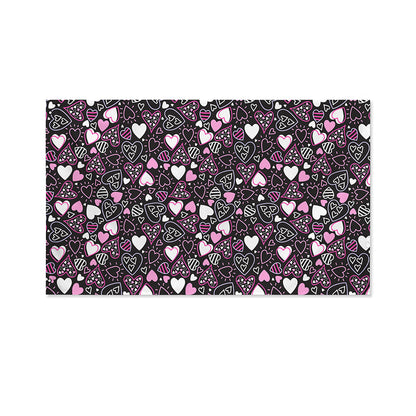 Cute Girly Heart Pattern Print Polyester Flag