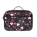 Cute Girly Heart Pattern Print Portable Lunch Bag