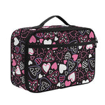 Cute Girly Heart Pattern Print Portable Lunch Bag