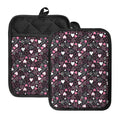 Cute Girly Heart Pattern Print Pot Holders With Pocket