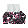 Cute Girly Heart Pattern Print Rectangle Tissue Box Cover