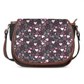 Cute Girly Heart Pattern Print Saddle Bag