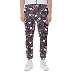 Cute Girly Heart Pattern Print Scuba Joggers