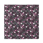 Cute Girly Heart Pattern Print Silk Bandana
