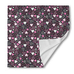 Cute Girly Heart Pattern Print Silk Bandana