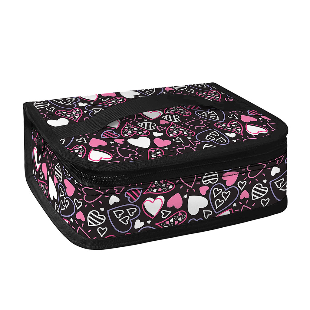Cute Girly Heart Pattern Print Small Lunch Bag