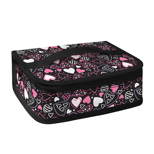 Cute Girly Heart Pattern Print Small Lunch Bag